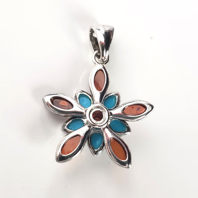 sterling silver flower pendant