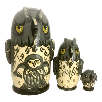 Owl Russian nesting dolls 