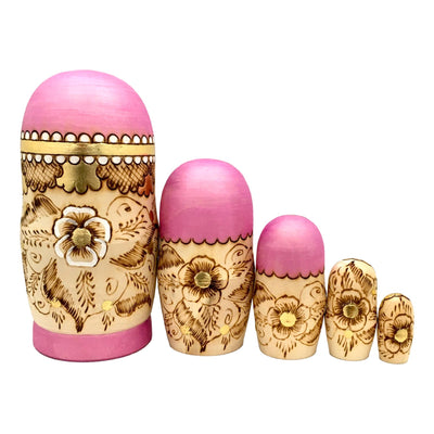 Traditional Christmas nesting dolls 