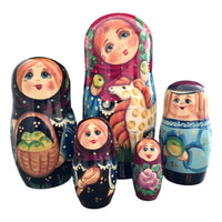 Authentic Russian nesting dolls family 