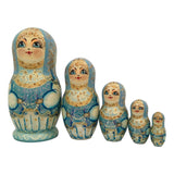 Blue gold matryoshka doll
