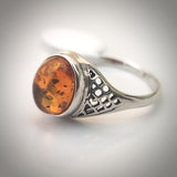 baltic amber silver ring