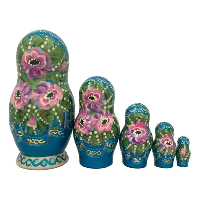Russian stacking dolls roses 