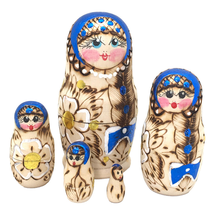 Matryoshka dolls blue