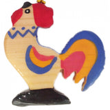 Blue Tail Ruster Wooden Christmas Ornament