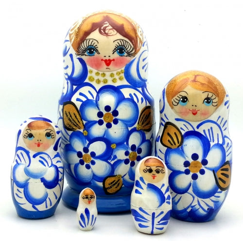 Blue with Gold Crown Doll Set 5