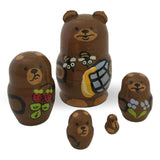 Bear and bee nesting dolls from Russia 