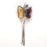 Butterfly Cherry / Lemon Amber & Sterling Silver Pendant BuyRussianGifts Store