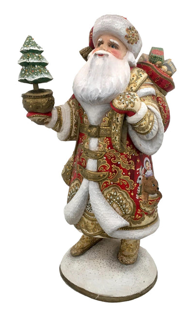 Hand carved wooden Santa 