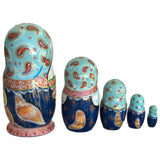 Cat Family Russian Nesting Dolls 5 pieces set BuyRussianGifts Store