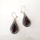Cherry Amber & Sterling Silver Antique Earrings BuyRussianGifts Store