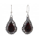 Cherry Amber & Sterling Silver Antique Earrings