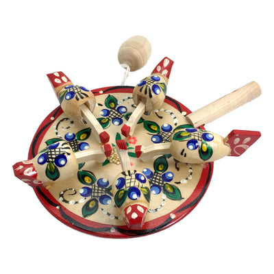 Russian kids toy chicken paddle