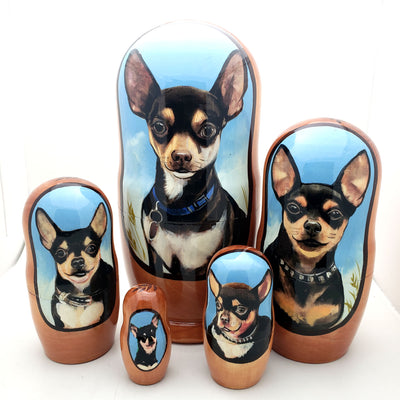 Chihuahua Dog Breed Stacking Russian Doll