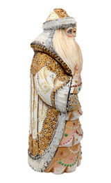 Wooden Russian santa figurine 