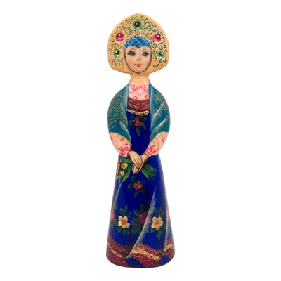 Russian Doll with Flowers Christmas Ornament BuyRussianGifts Store