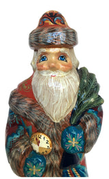Russian Saint Nicholas wooden figure 