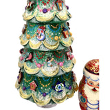 Christmas tree nesting dolls with ornaments 