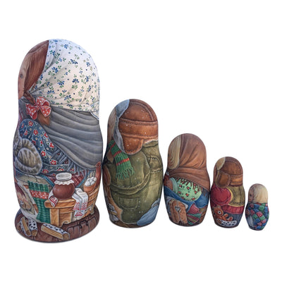 One of a kind Russian Matryoshka Childhood Nesting Set of 5 dolls BuyRussianGifts Store