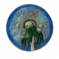 Dandelion Hand Painted Mother Of Pearl Silver Ring