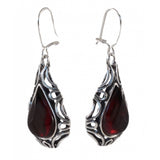 Cherry Amber & Sterling Silver Antique Earrings
