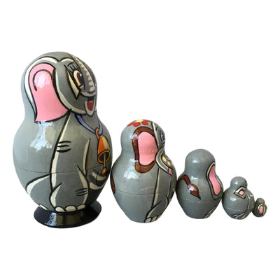 Elephant stacking dolls for Christmas 