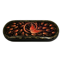 Hand Panted Glasses Case Case for Sunglasses Wooden on a Magnet Red Hand Panted Glasses Case Case for Sunglasses Wooden on a Magnet Red