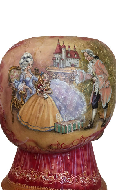 Cinderella scene on Russian Santa figurine 