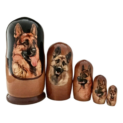 Dog nesting dolls from Russia
