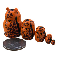 Miniature nesting dolls giraffe