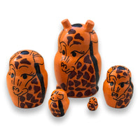 Wild animals nesting dolls mini size