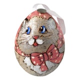 Gray Cat Wooden Christmas Ornament BuyRussianGifts Store