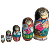 Cat Mama Kittens Authentic Russian Nesting Dolls BuyRussianGifts Store