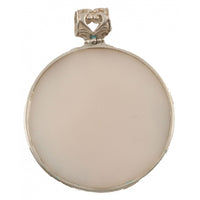 Mother of Pearl Silver Pendant Inspired by Muse Alphonse Mucha