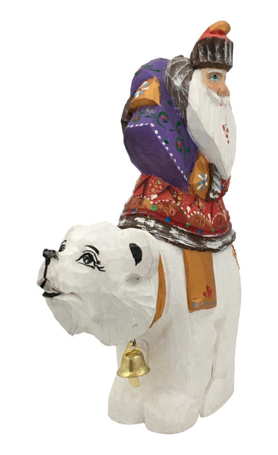 Polar Bear with Santa Claus BuyRussianGifts Store