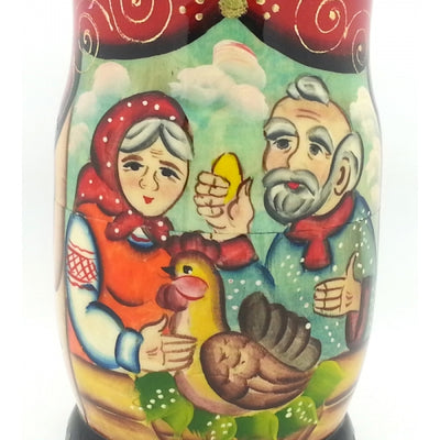 Chicken Ryaba and Golden Egg Fairy Tale Nesting Doll Set