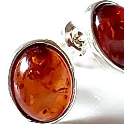 Honey amber with sterling silver earrings