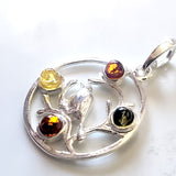 Hummingbird amber necklace pendant jewelry