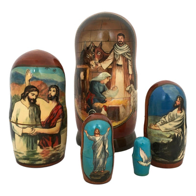 Christmas nesting dolls nativity 