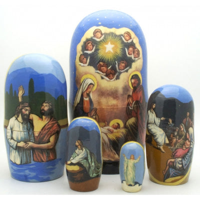 Nativity Jesus Life Nesting Doll Set