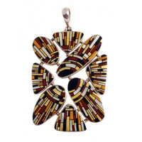 Hand Painted Pendant Inspired by Klimt design