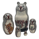 Koala Bear Russian Nesting Dolls set of 5 BuyRussianGifts Store