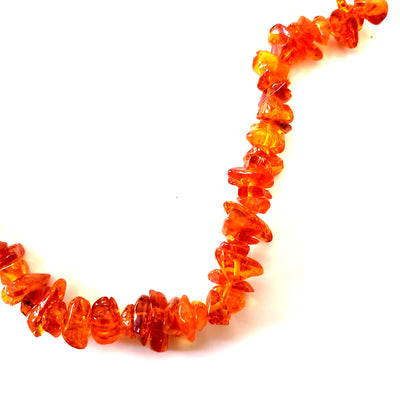 Long over the head amber beads