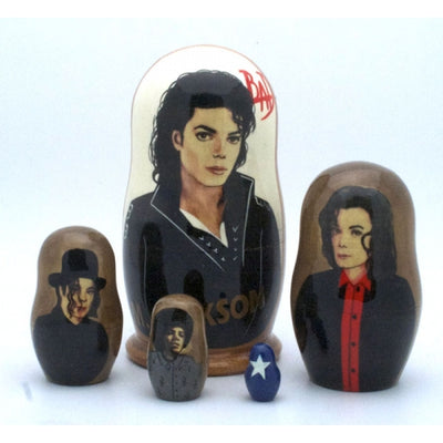 Michael Jackson BAD Matryoshka Set 4" Tall