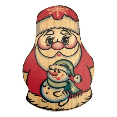 Wooden magnet Santa Claus 