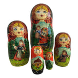 Russian stacking dolls Masha and bear