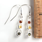 Multicolor Amber Dangle Earrings BuyRussianGifts Store