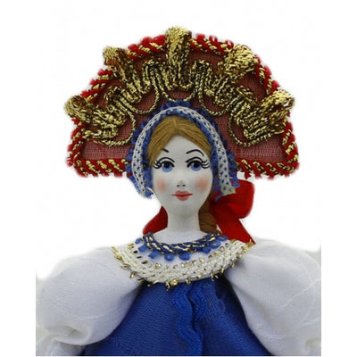 Russian Girl in Pink Dress CHRISTMAS Tree Ornament