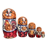 Orange cats stacking dolls 