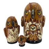 Russian matryoshka owl set 